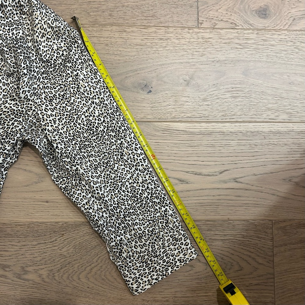 Talbots Leopard Animal Print Stretch Button Down … - image 2